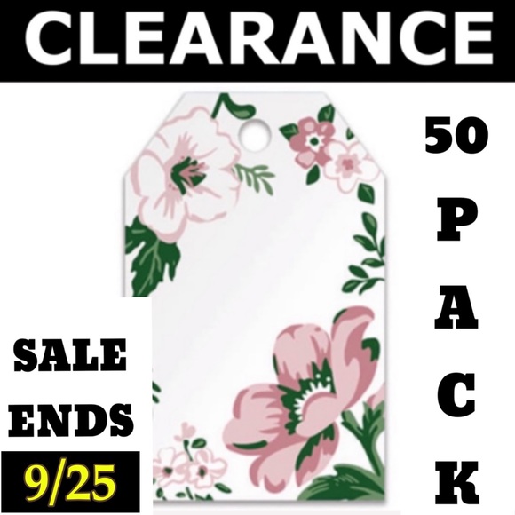 Other - CLEARANCE 
50 Mint Floral Gift Tags PRICE IS FIRM